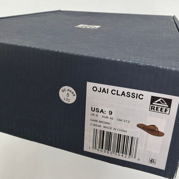 Reef Men\'s Dark Brown Ojai Classic Slide Sandals Size 9 main image 5